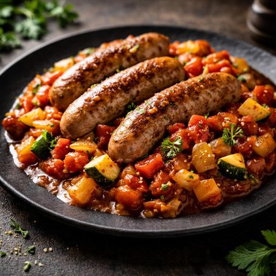 Sausage and vegetable sauce