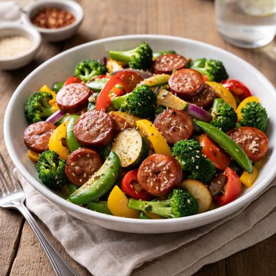 Sausage and vegetable stir-fry