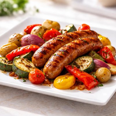 Sausage and vegetables