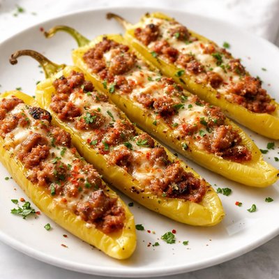 Sausage banana peppers