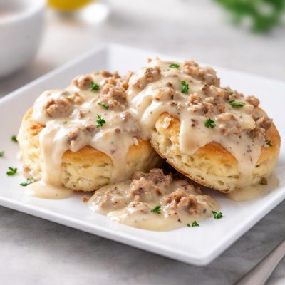 Sausage biscuts and gravy