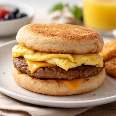 Sausage breakfast sandwich