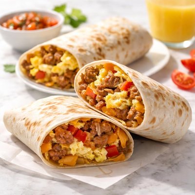 Sausage breakfast wrap