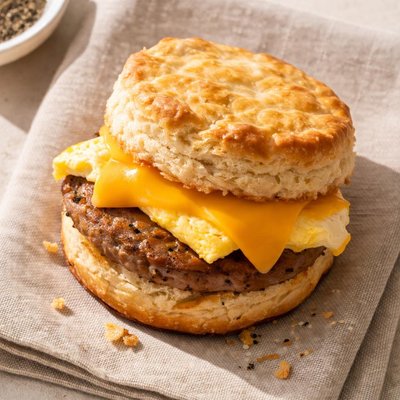 Sausage cheese biscuit