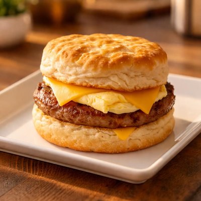 Sausage egg cheese bisquit mcdonald