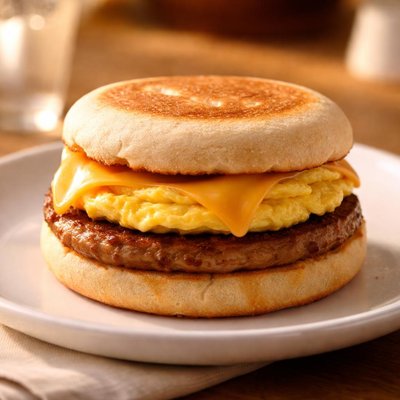 Sausage egg cheese sandwich
