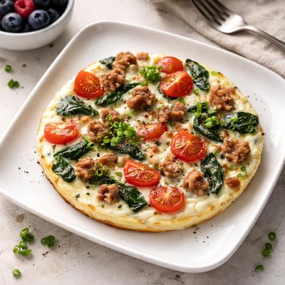 Sausage egg white frittata
