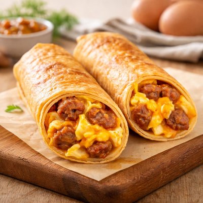 Sausage eggs and cheese tornado