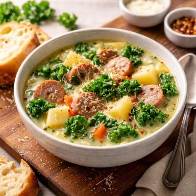 Sausage kale potato soup