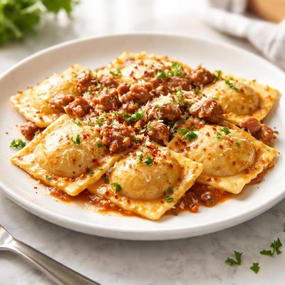 Sausage ravioli