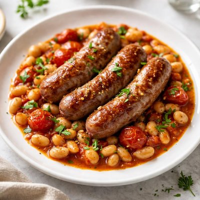 Sausage with beans
