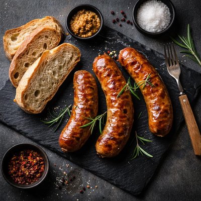 Sausage with bread