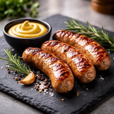 Sausage with mustard