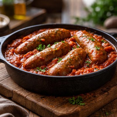 Sausages in tomato sauce