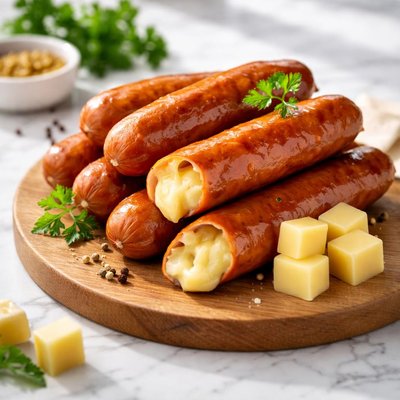 Sausages with cheese