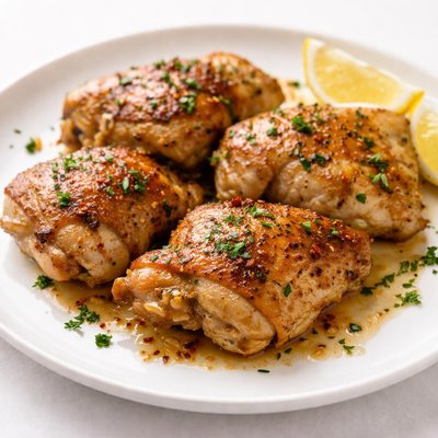 Saute chicken thighs