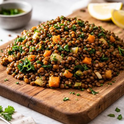 Saute lentils