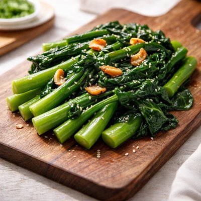 Sauted chinese broccoli garlic