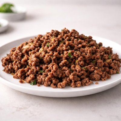 Gebratenes Rinderhackfleisch