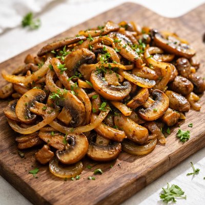 Sauted mushrooms onions