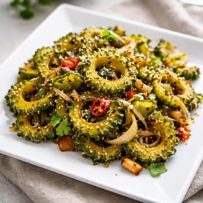 Sauteed bitter gourd