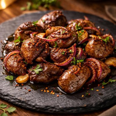 Sauteed chicken liver