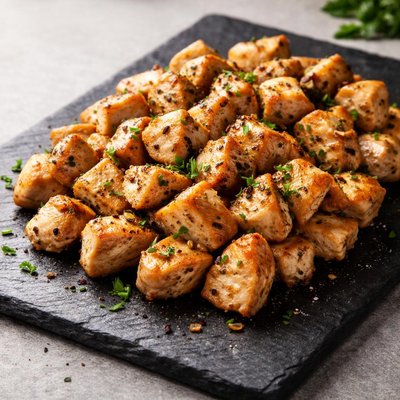 Sauteed diced chicken