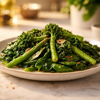 Sauteed green vegetable