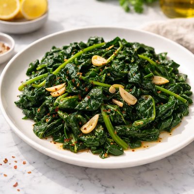 Sauteed leaves
