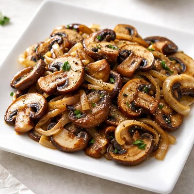 Sauteed onion and mushroom