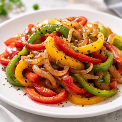 Sauteed peppers and onions