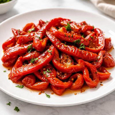 Sauteed red bell pepper