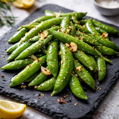 Sauteed sugar snap peas