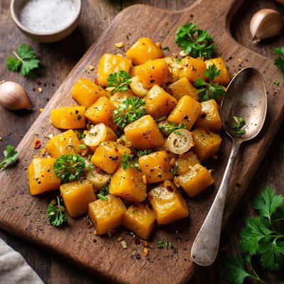 Sauteed yellow pumpkin