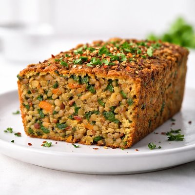 Pastel de lentejas salado