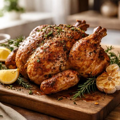 Savory rotissarie chicken