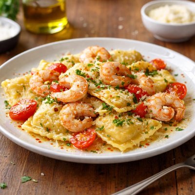 Scampi ravioli ricotta