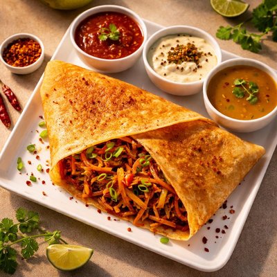 Schezwan dosa