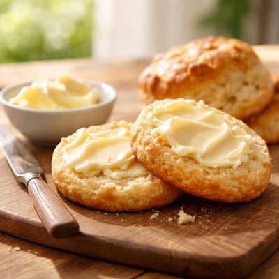Scone with butter