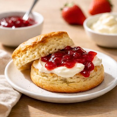 Scone with jam