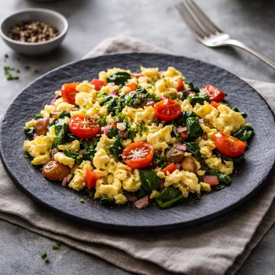 Oeufs brouillés aux légumes