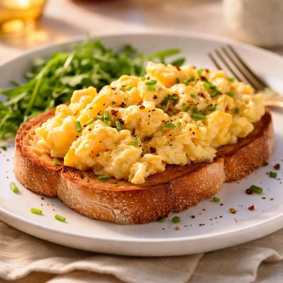 Scrambled egg on toast