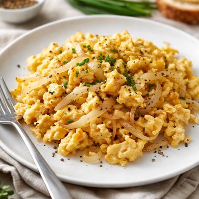 Scrambled egg with onion