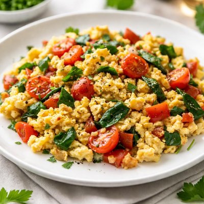 Scrambled egg with vegetables