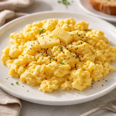 Scrambled eggs with butter
