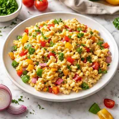 洋葱和彩椒炒鸡蛋