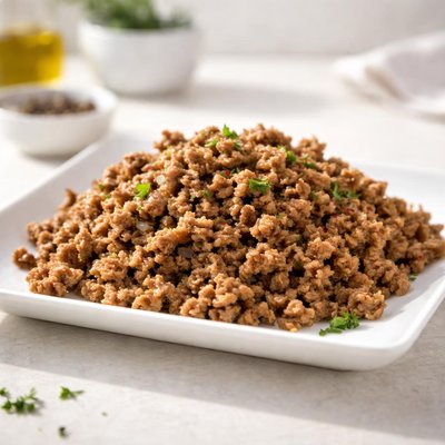 Scrambled ground meat