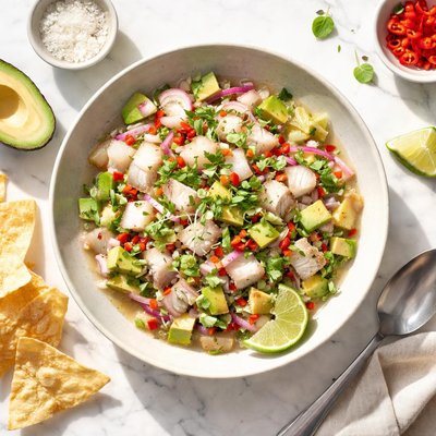 Sea bass ceviche