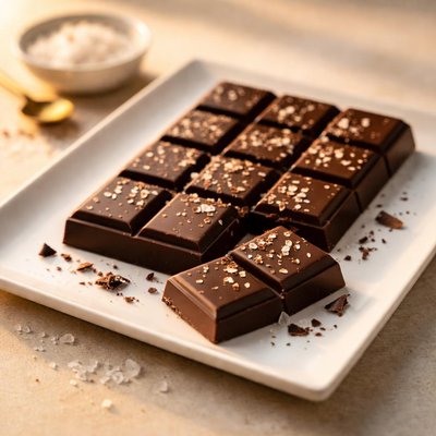 Sea salt and chocolate bar