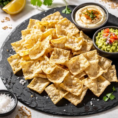 Sea salt lentil chips